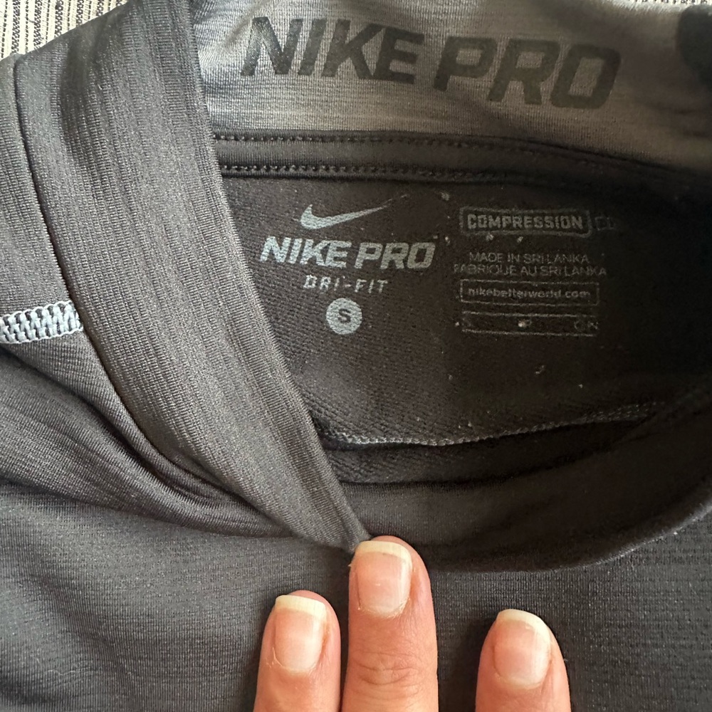 Nike Pro Black Hyperwarm Compression Baselayer/Top - image 3